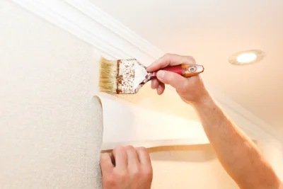 Pose de papier peint à Lachaux — revêtements muraux et toiles de verre